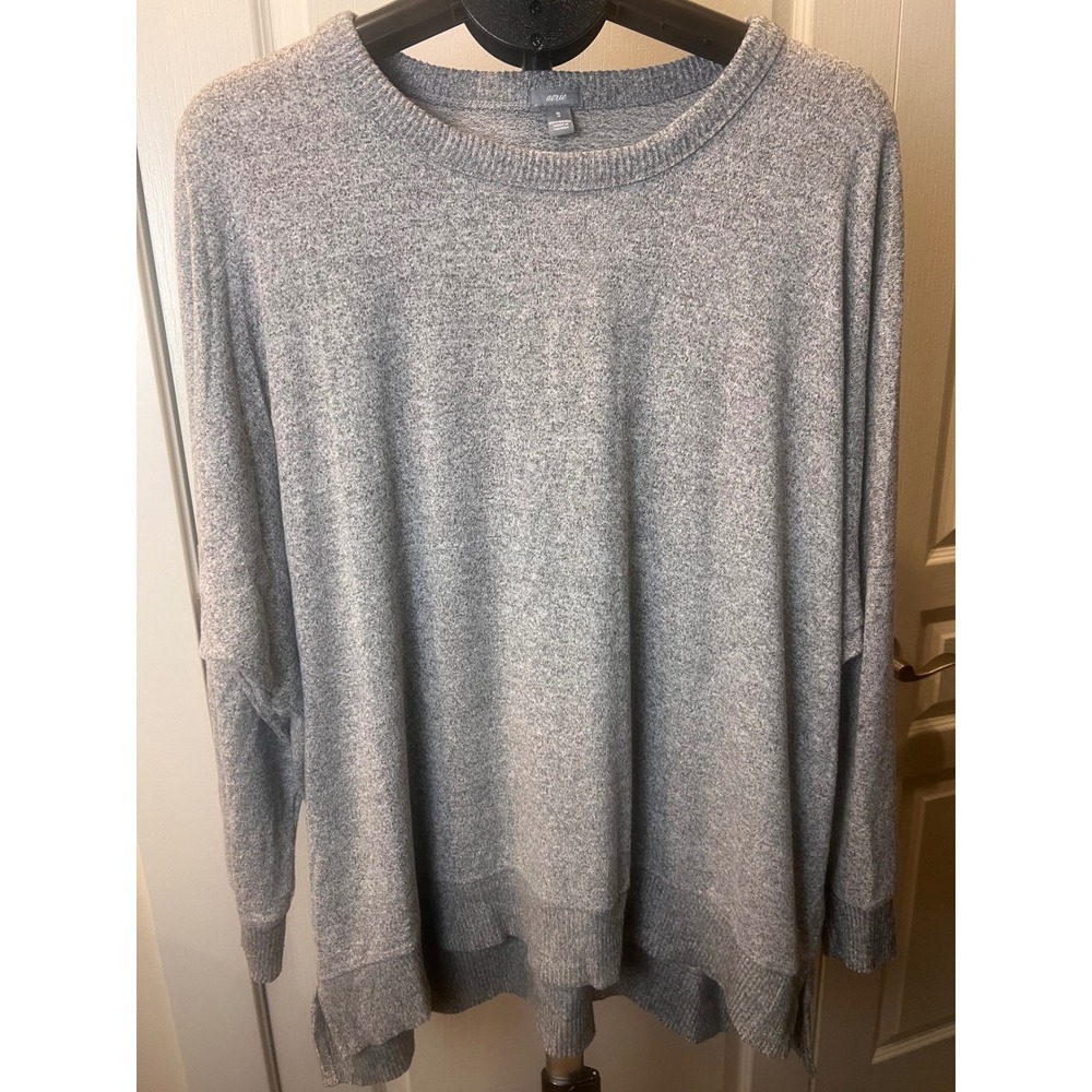 Oversized Gray Knit Sweater Slouchy Crewneck Cozy Minimalist Fall Quiet Luxury